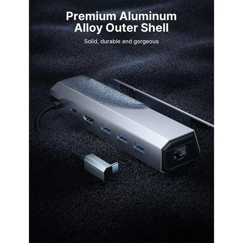 JSAUX USB-C 6-in-1 Docking Station for Steam Deck/ Steam Deck OLED/ ROG Ally / Legion Go (Grey) (HB0603)