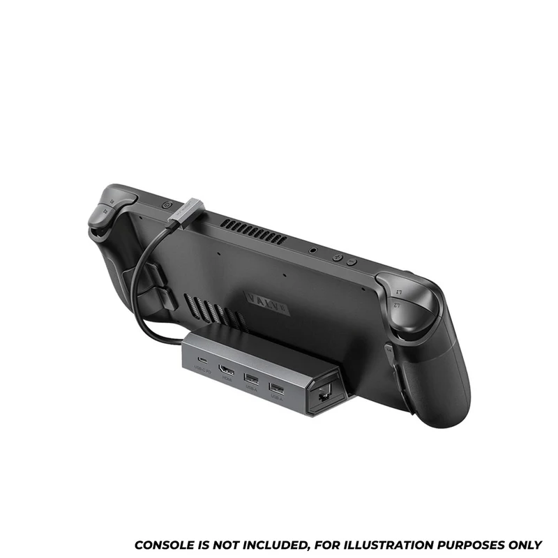 JSAUX USB-C 5-in-1 Docking Station for Steam Deck/ Steam Deck OLED/ ROG Ally / Legion Go (Grey) (HB0602)