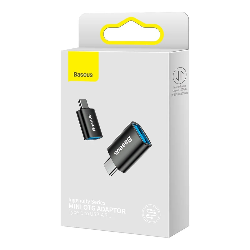 Baseus Ingenuity Series Mini OTG Adapter Type-C to USBA 3.1 (Black) (ZJJQ000001)