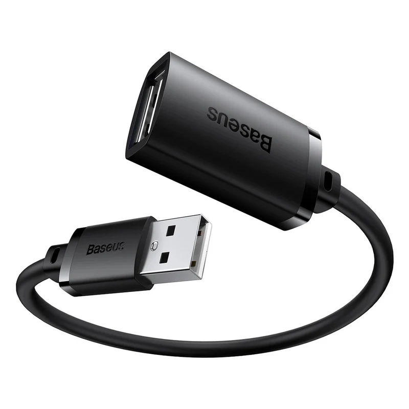 Baseus AirJoy Series USB2.0 Extension Cable 0.5m (Cluster Black) (B00631100111-00)