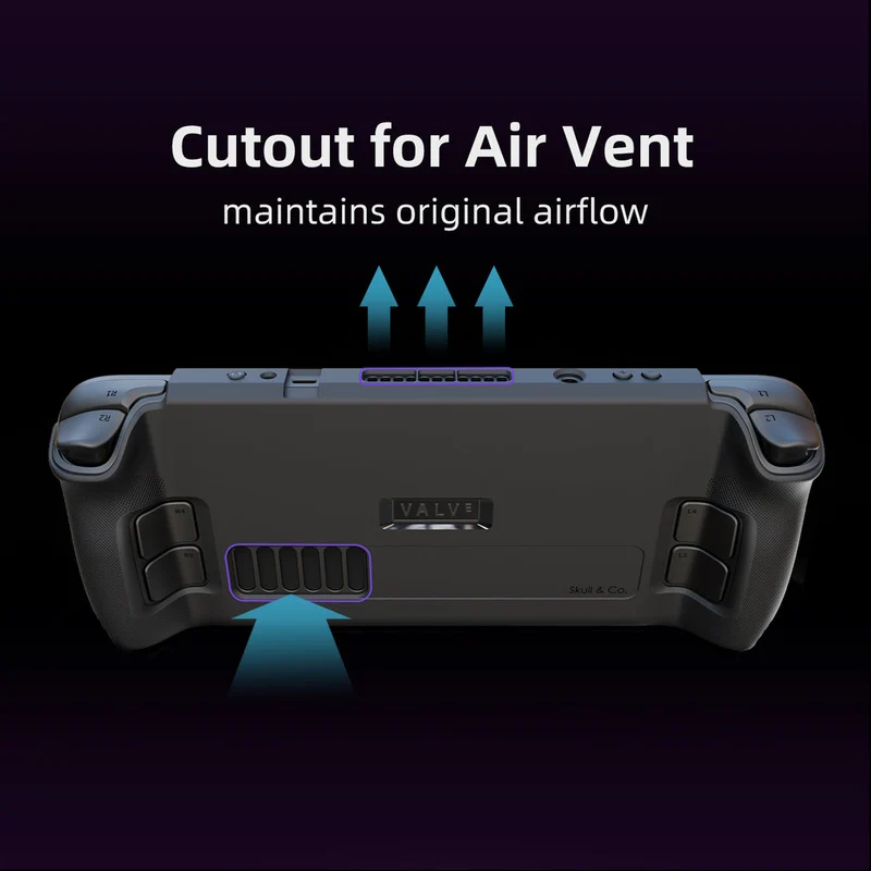 Skull & Co. Grip Case For Steam Deck (Black, Cayote Gray, Galactic Purple), (SDGC-BK, SDGC-CYGR, SDGC-GP)