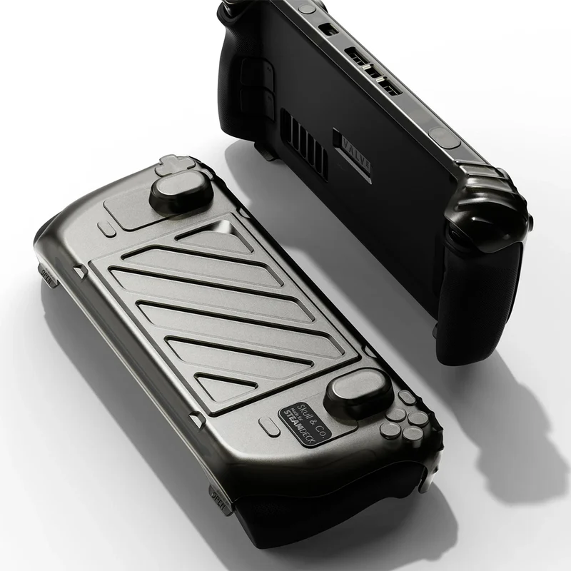 Skull & Co. HardShell Front Cover & Protective Case Bundle for Steam Deck (Smoky Black) (SDFCSET-SBK)