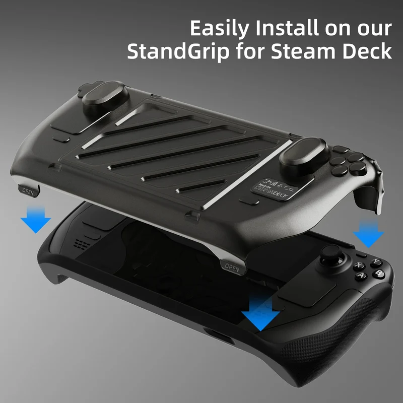 Skull & Co. HardShell Front Cover & Protective Case Bundle for Steam Deck (Smoky Black) (SDFCSET-SBK)