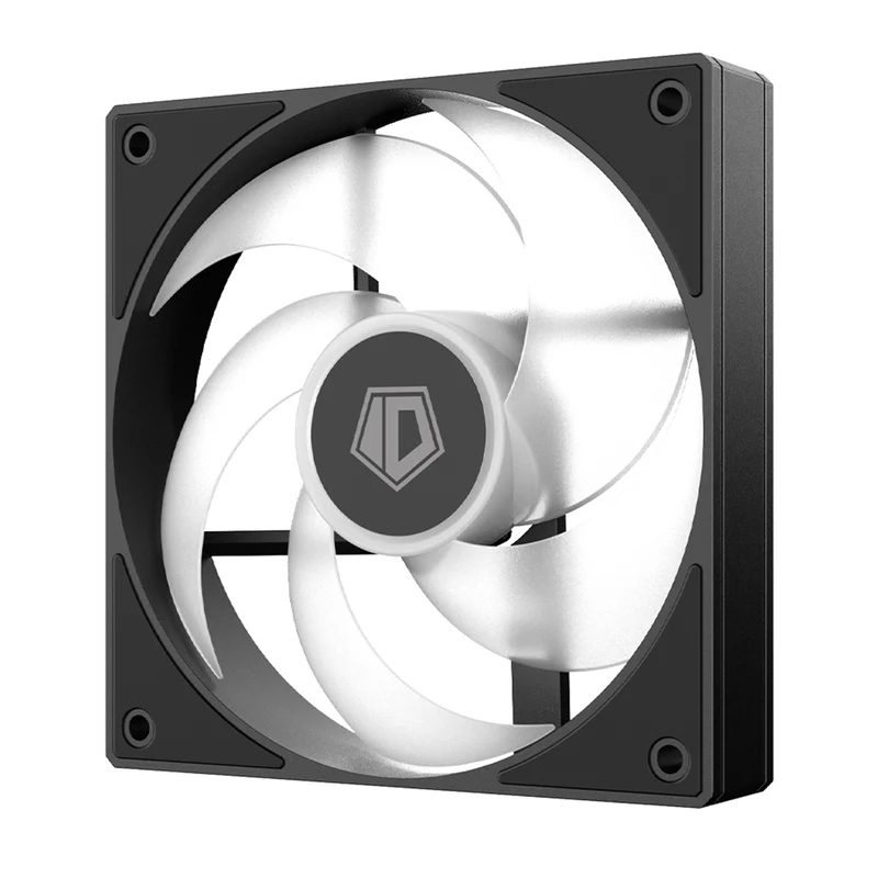 ID-Cooling ARGB Trio FX 120mm 4Pin PWM/3Pin 5V ARGB Silent Daisy Chain CPU Fan (Black, White), (AS-120-K, AS-120-W)