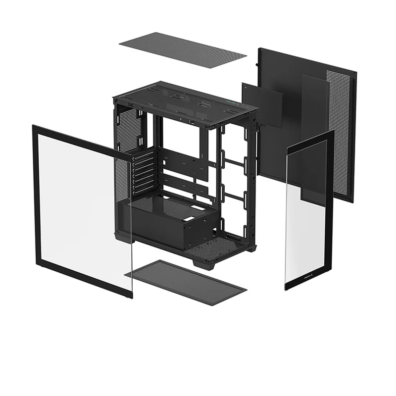 Deepcool CG580 Panoramic Single Chamber ATX PC Case (Black, White) (R-CG580-BKNDA0-G-1, R-CG580-WHNDA0-G-1)