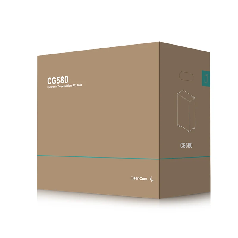 Deepcool CG580 Panoramic Single Chamber ATX PC Case (Black, White) (R-CG580-BKNDA0-G-1, R-CG580-WHNDA0-G-1)