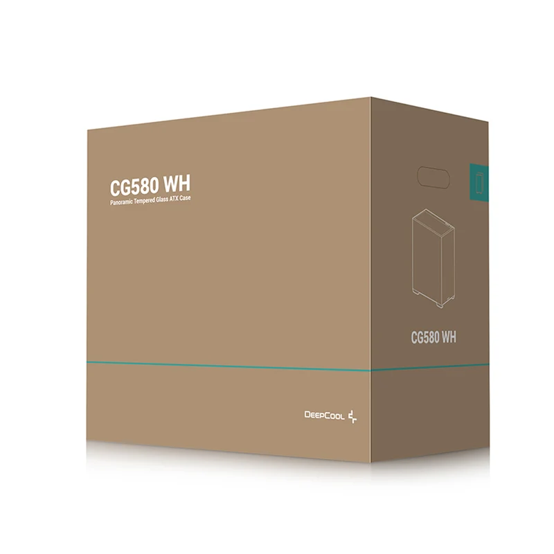Deepcool CG580 Panoramic Single Chamber ATX PC Case (Black, White) (R-CG580-BKNDA0-G-1, R-CG580-WHNDA0-G-1)