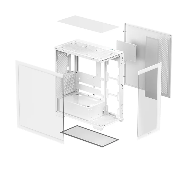 Deepcool CG580 Panoramic Single Chamber ATX PC Case (Black, White) (R-CG580-BKNDA0-G-1, R-CG580-WHNDA0-G-1)