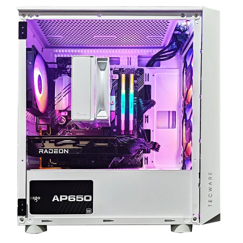 Alpha Omni Link White Desktop Gaming PC | AMD Ryzen 5 5500 | 16GB RAM | 500GB SSD | RX 6600 | Windows 11 Pro