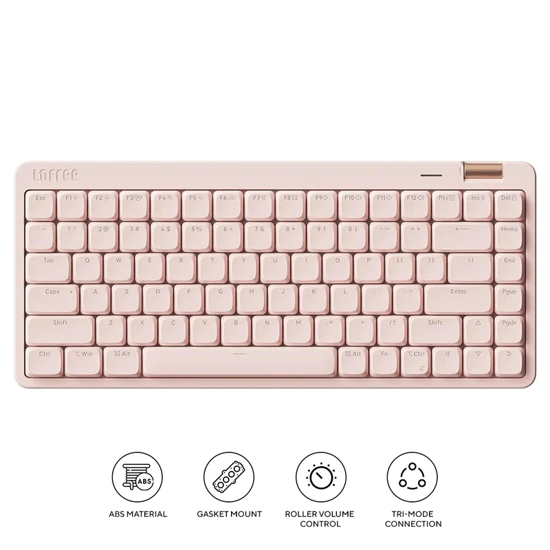 Lofree Flow Lite 84 Keys Triple Mode Low Profile Mechanical Keyboard (Pink)