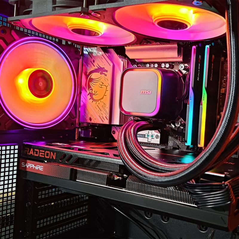 Aurora Cyclops Black Desktop Gaming PC | Intel i5 14500 | 32GB RAM | 1TB SSD | RX 7700 XT | Windows 11 Pro