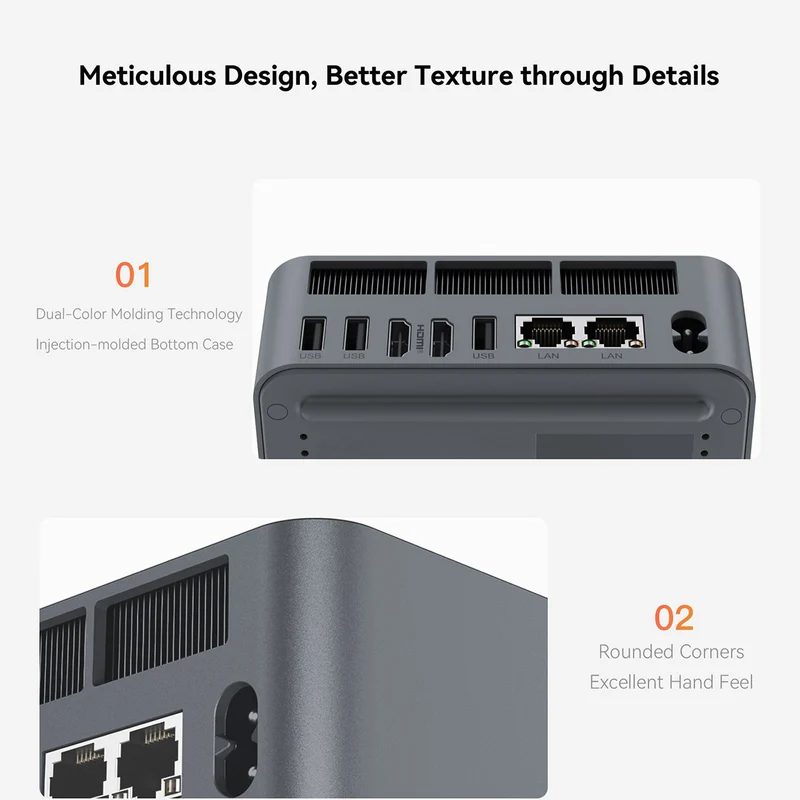 Beelink EQR6-D5 AMD Ryzen 9 6900HX Processor 24GB RAM (1TB SSD, 500GB SSD) Windows 11 Pro Mini PC (Milky Grey)