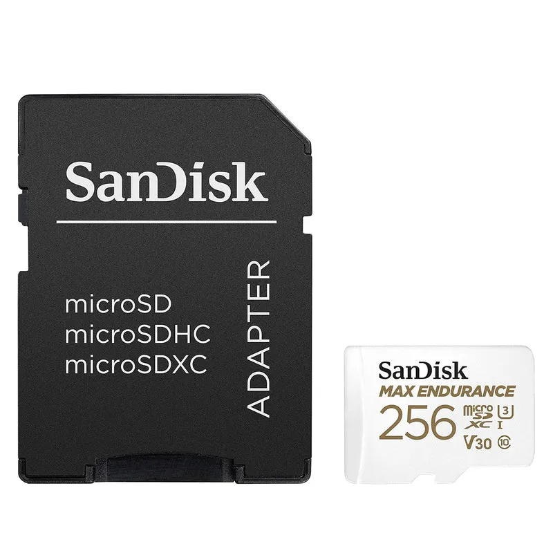 Sandisk Max Endurance 256GB Microsdxc Card With Adapter For Dash Cams & Home Security Cameras