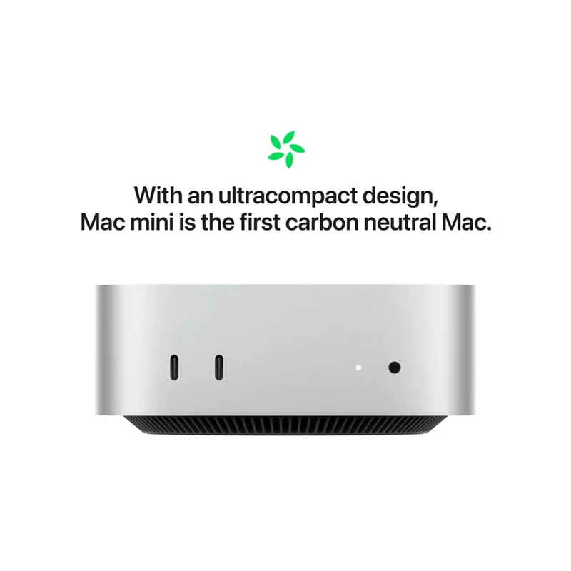Apple Mac Mini M4 chip with 10-core CPU and 10-core GPU 24GB Unified Memory + 512GB SSD Wi-Fi + Ethernet (Silver) (MCYT4PP/A)