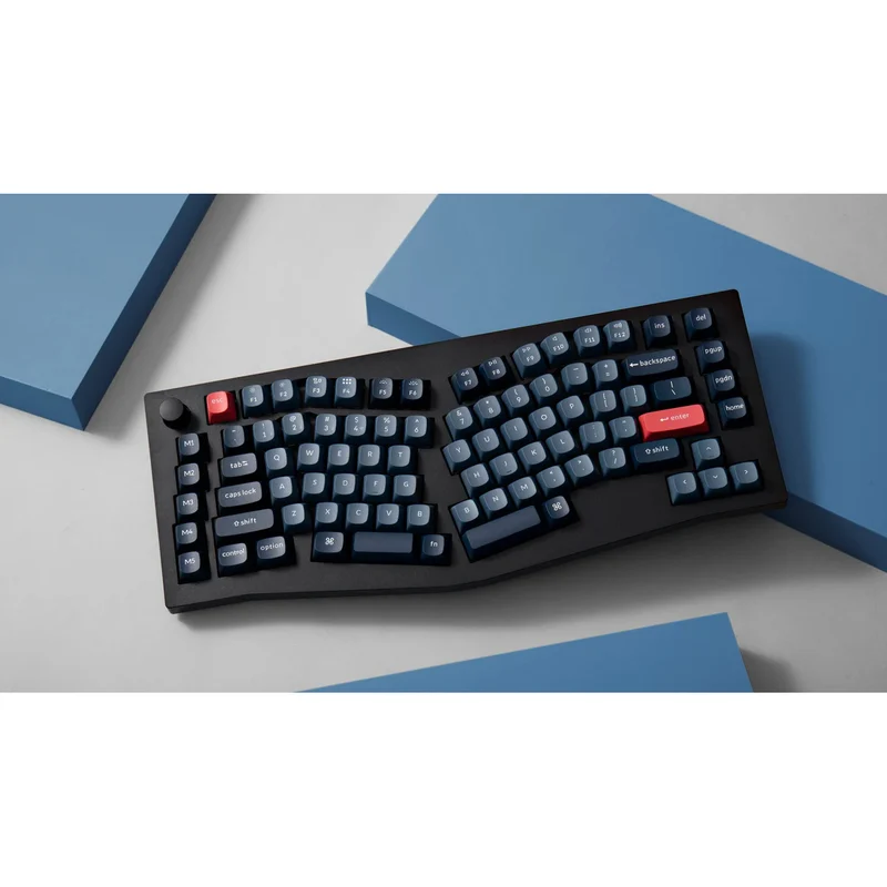Keychron V10 Max QMK/VIA 75% Alice Fully Assembled Knob RGB Backlight Hot-Swappable Wireless Custom Mechanical Keyboard - Carbon Black (Gateron Jupiter Red Switch, Gateron Jupiter Brown Switch, Gateron Jupiter Banana Switch (V10M-D1, V10M-D3, V10M-D4)