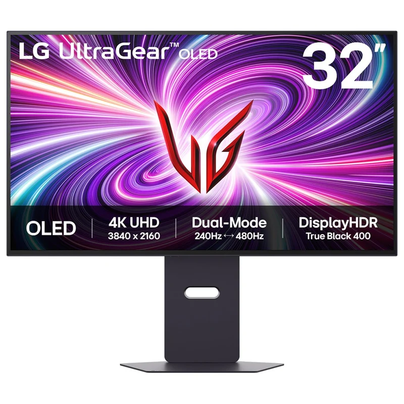 LG UltraGear OLED 32GS95UV-B 32" 4K UHD (3840x2160) Dual-Mode (4K 240Hz/FHD 480Hz) 0.03ms GTG DisplayHDR True Black 400 Tilt/Height/Swivel/Pivot Gaming Monitor