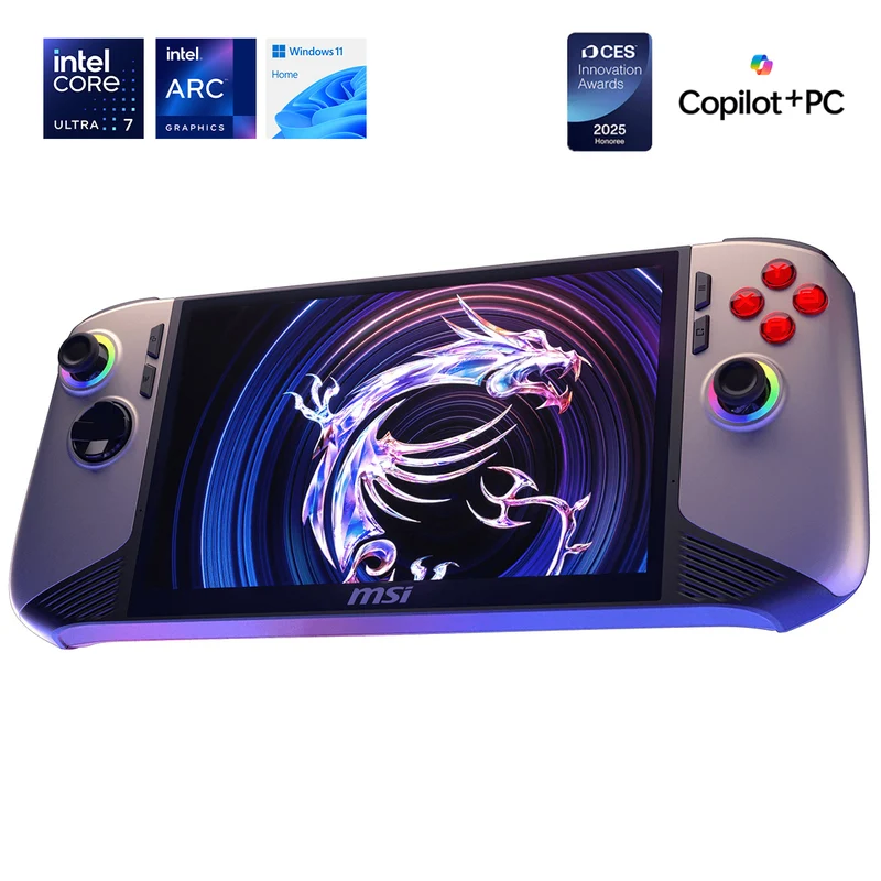 MSI Gaming Claw 8 AI+ A2VM-019PH Handheld Gaming Console (Sandstorm) | 8" FHD+ (1920x1200) 120Hz Touch | Intel Core Ultra 7 258V | 32GB RAM | 1TB SSD | Intel Arc | Windows 11 Home
