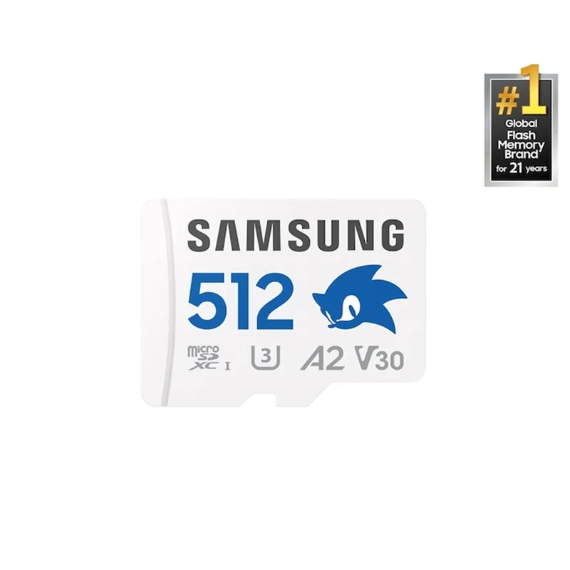 Samsung Pro Plus Sonic The Hedgehog UHS-I 180MB/s Read microSDXC Card with Adapter (256GB, 512GB, 1TB)