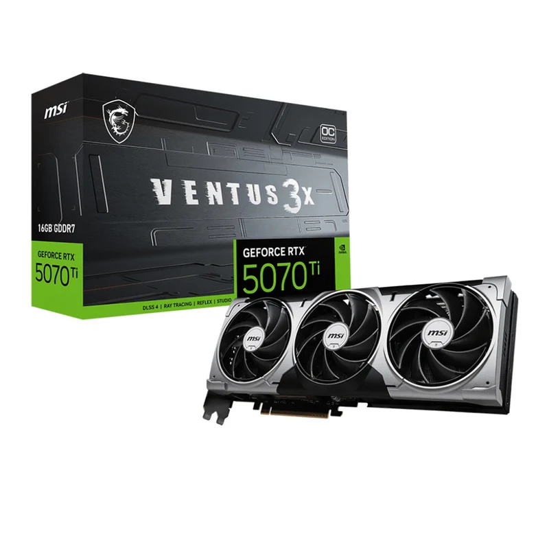 MSI GeForce RTX 5070 Ti 16GB Ventus 3X OC GDDR7 Graphics Card
