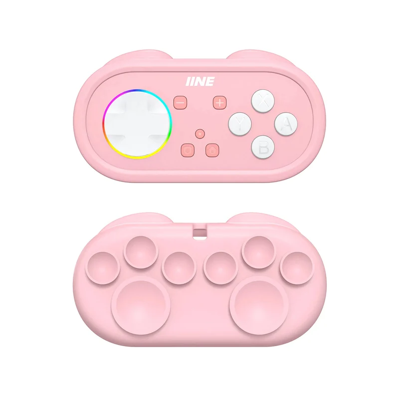 IINE Wireless Mini Controller with Suction Cup Cover (Pink, Blue)