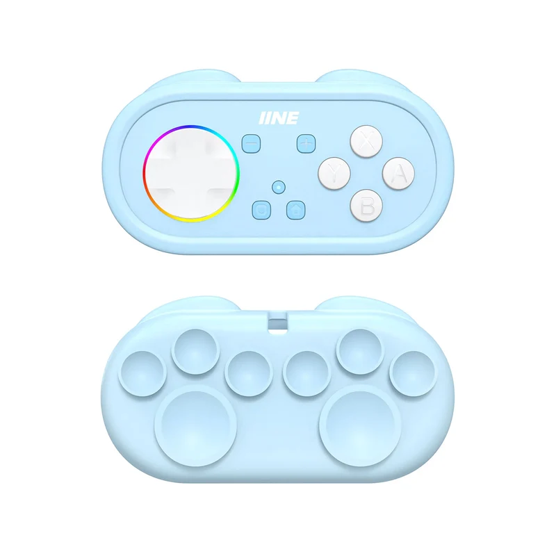IINE Wireless Mini Controller with Suction Cup Cover (Pink, Blue)