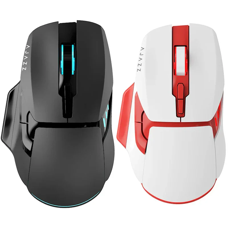 Ajazz AJ039 Tri-Mode Gaming Mouse (Black, Red/White)