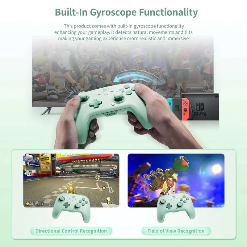 Bigbig Won Choco Wireless Gaming Controller for Switch / Win 10&11 / Android / iOS (Pink, Grey, Blue, Green)