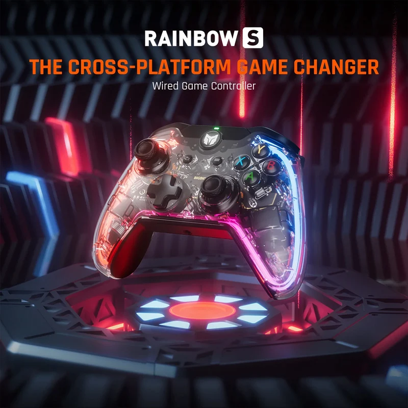 Bigbig Won Rainbow S Wired Gaming Controller For Win 10&11 / Switch