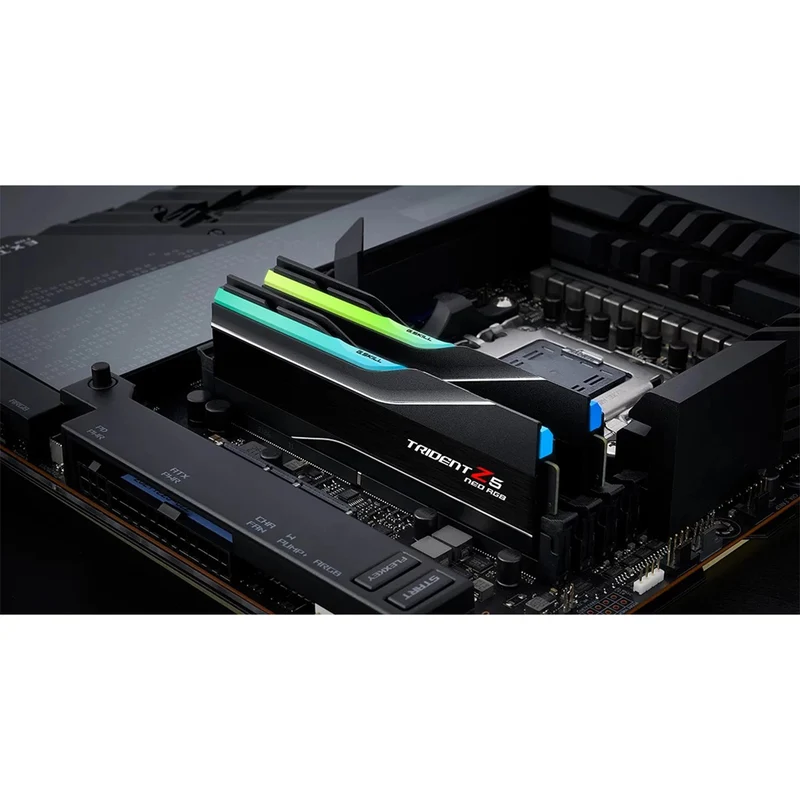 G.Skill Trident Z5 Neo RGB 64GB (2x32GB) DDR5 6000 MT/s CL30-36-36-96 1.40V Gaming Desktop Memory (Matte Black) (F5-6000J3036G32GX2-TZ5NR)