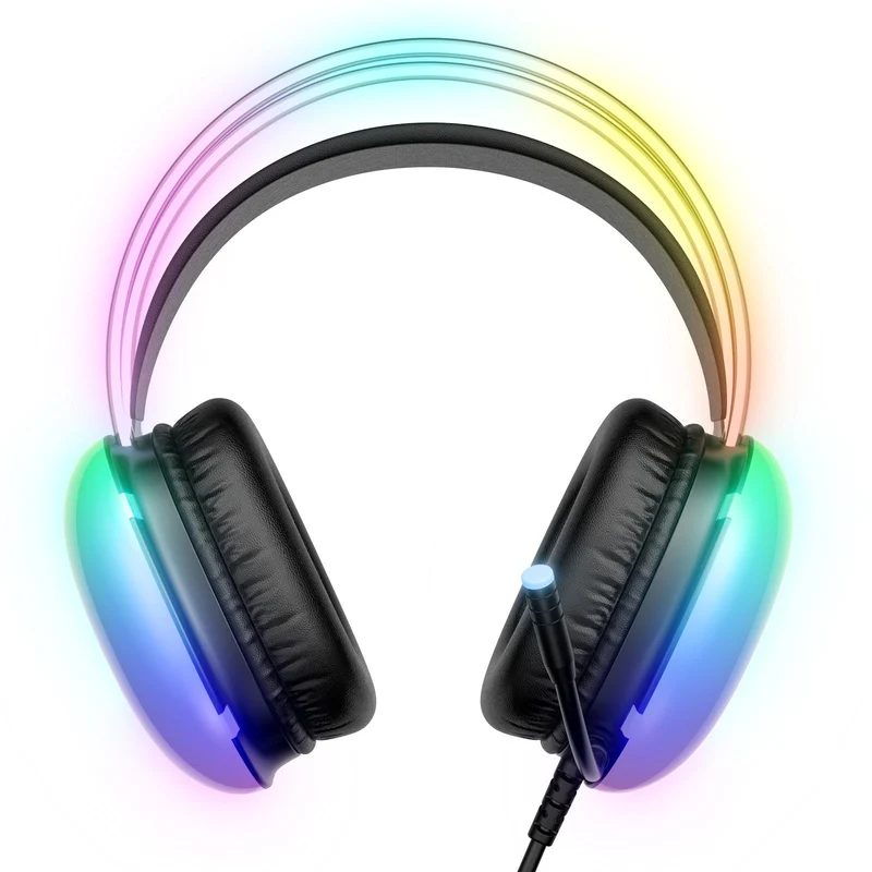 Onikuma X25 RGB Professional Gaming Headset with Noise Cancellation Microphone (Black, White)