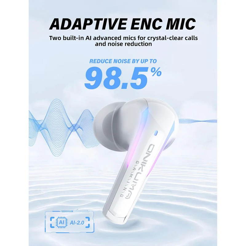 Onikuma T27 Wireless Dual Microphone Noise Reduction (Black, White)