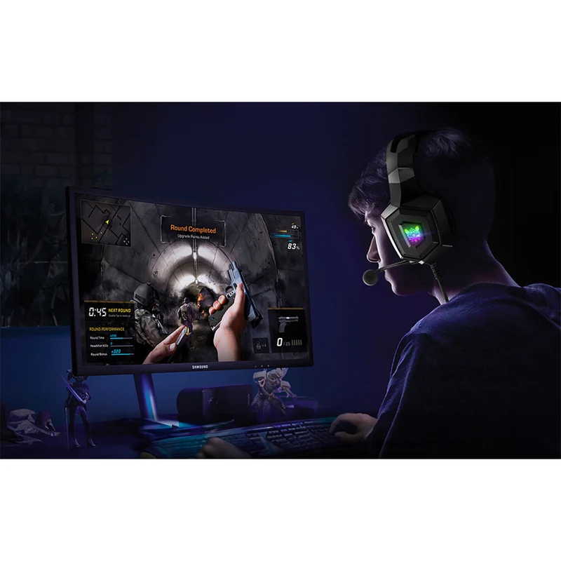 Onikuma K8 Wired Professional Gaming Headset with Noise Cancellation Microphone (Black, White)