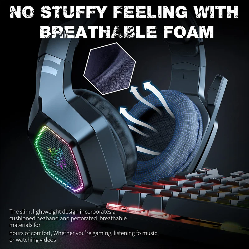 Onikuma K10 RGB 7.1 Wired Gaming Headset (Black)