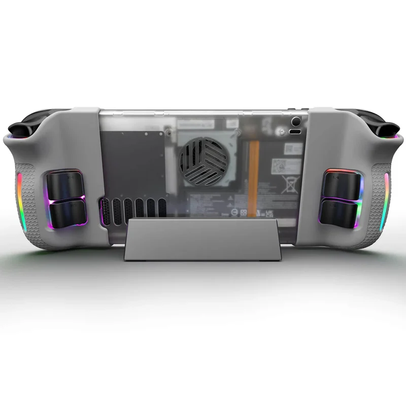 JSAUX RGB & Vents Transparent Back Plate for Steam Deck & Steam Deck OLED (Crystal) (PC0106C)