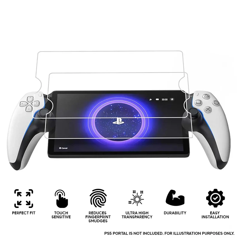 JSAUX Ultra Clear Tempered Glass Screen Protector for PS5 Portal 2-Pack (GP0121)
