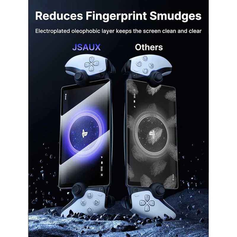 JSAUX Ultra Clear Tempered Glass Screen Protector for PS5 Portal 2-Pack (GP0121)