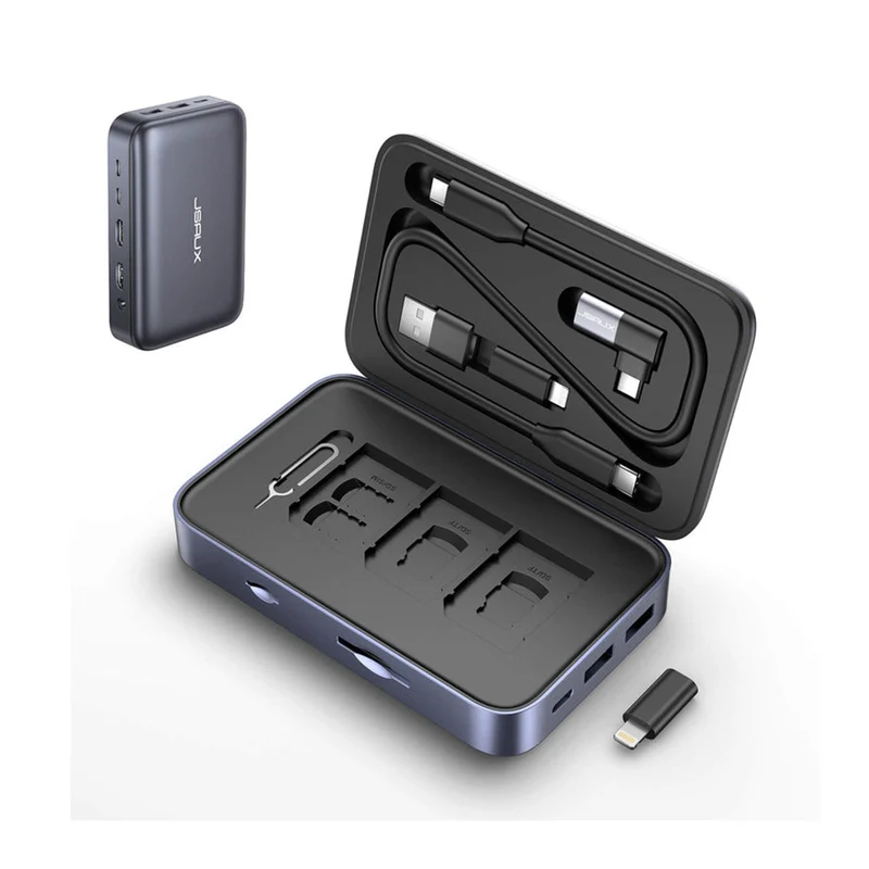 JSAUX OmniCase 2 Pro USB-C 12-in-1 Storage Docking Station (Grey) (MP04)