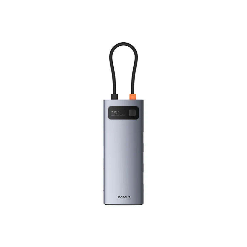 Baseus Metal Gleam Series 7-Port Hub USB-C to HDMI 4K@60Hz + 3xUSB 3.0 + PD + SD/TF (Space Grey) (B00030708811-00)