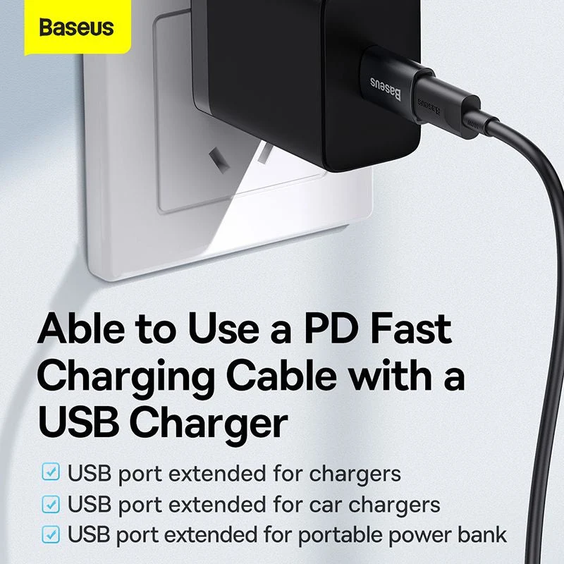 Baseus Ingenuity Series Mini OTG Adapter USB3.1 to Type-C (Black) (ZJJQ000101)