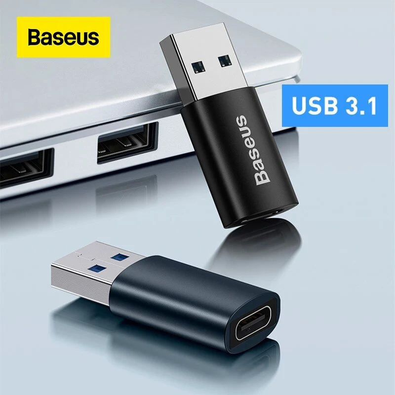 Baseus Ingenuity Series Mini OTG Adapter USB3.1 to Type-C (Black) (ZJJQ000101)