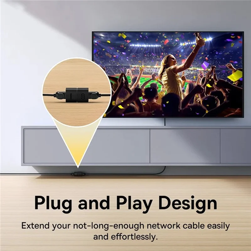 Baseus AirJoy Series Network Cable Connector 2-Pack (Cluster Black) (B00131100111-00)