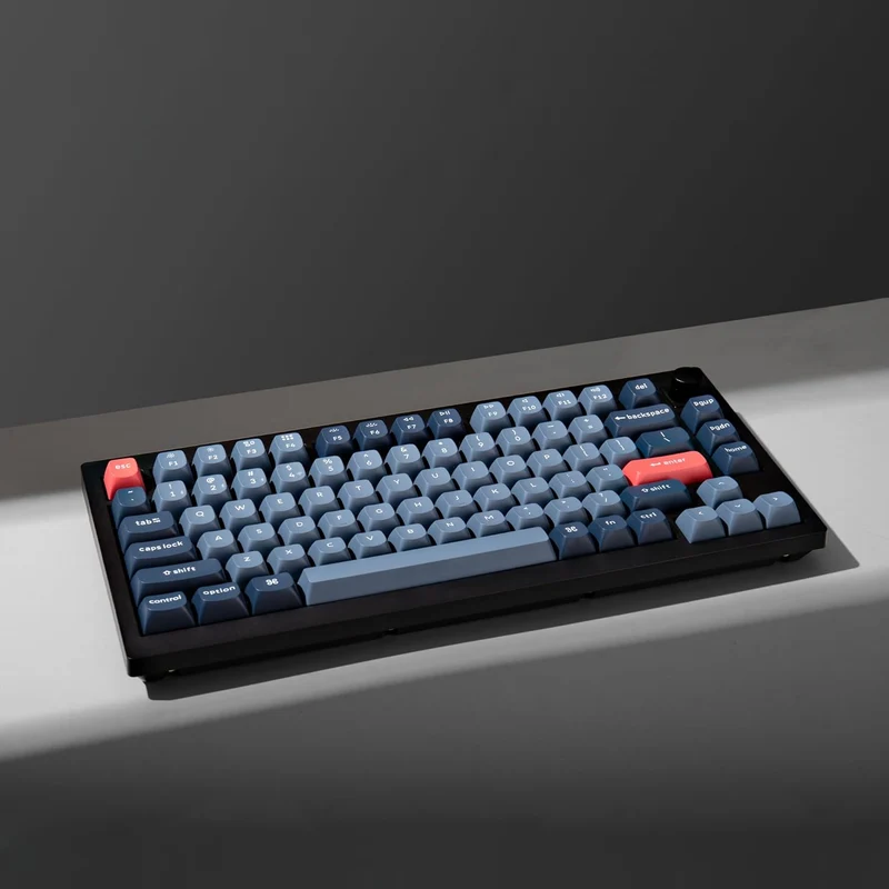 Keychron V1 Max QMK/VIA Fully-Assembled with Knob Hot-Swappable RGB Backlight 75% Wireless Custom Mechanical Keyboard - Carbon Black (Gateron Jupiter Banana Switch, Gateron Jupiter Brown Switch) (V1M-D4, V1M-D3)