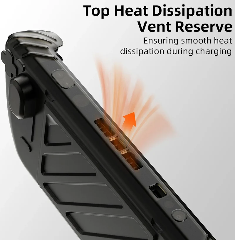 Skull & Co. HardShell Front Cover for Steam Deck StandGrip (Smoky Black, Neon Green, Neon Orange) (SDFC-SBK, SDFC-NGN, SDFC-NOG)