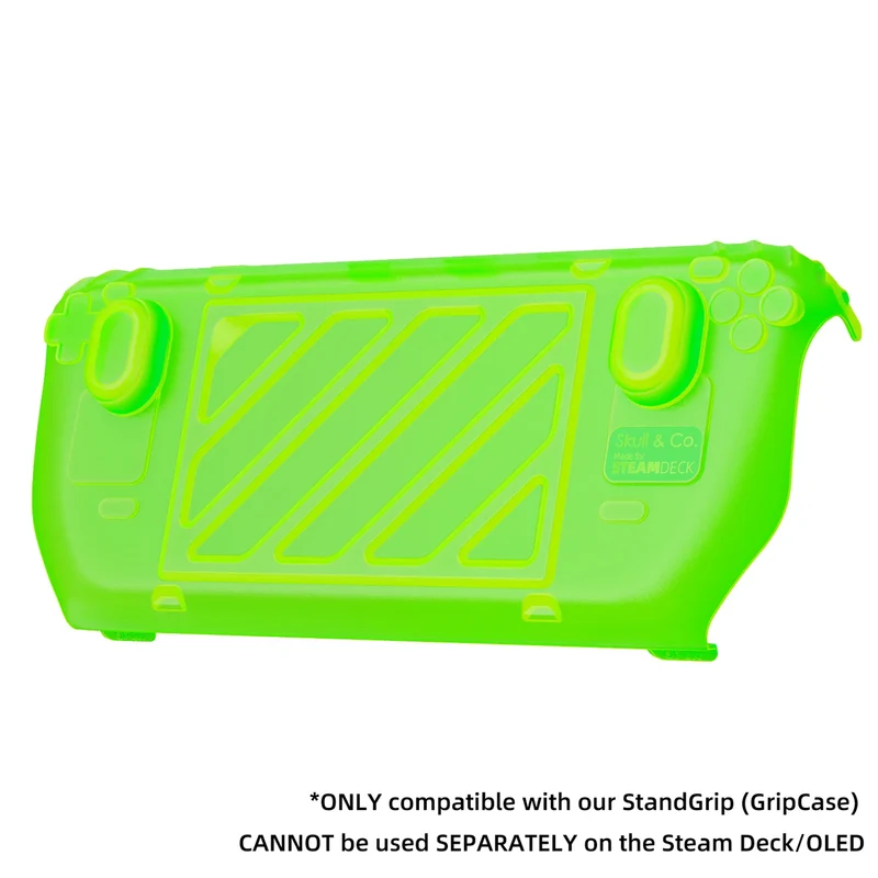 Skull & Co. HardShell Front Cover for Steam Deck StandGrip (Smoky Black, Neon Green, Neon Orange) (SDFC-SBK, SDFC-NGN, SDFC-NOG)