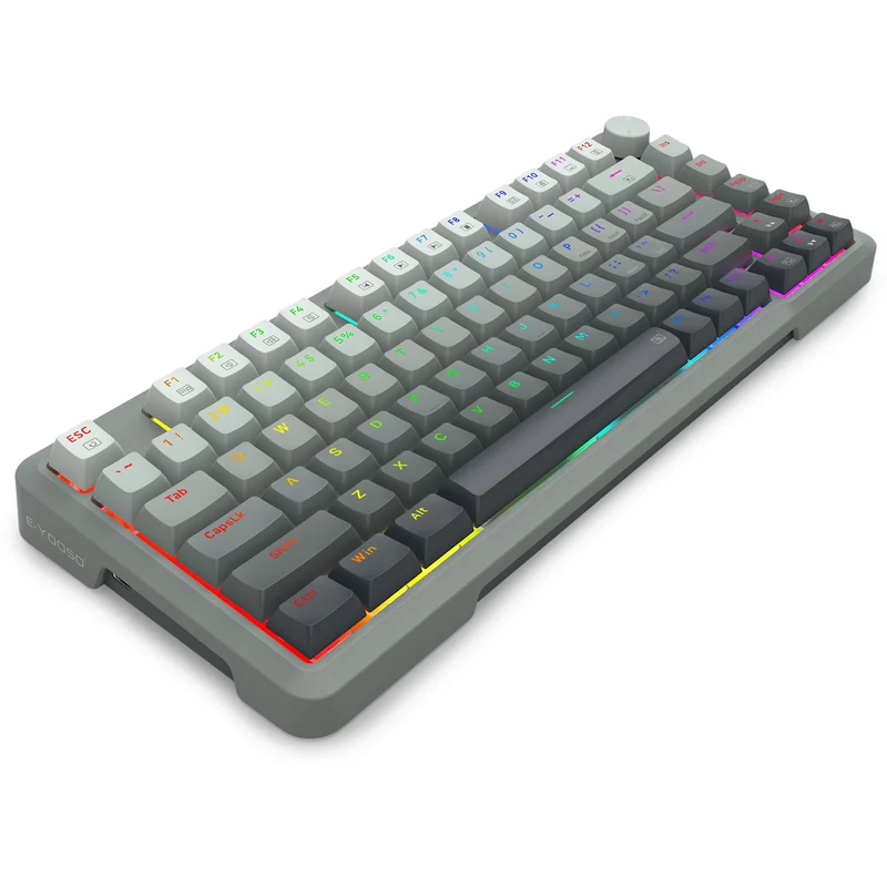 E-Yooso HZ-82 RGB 82-Keys Wired Mechanical Keyboard Gradient Grey (Magnetic Switch)