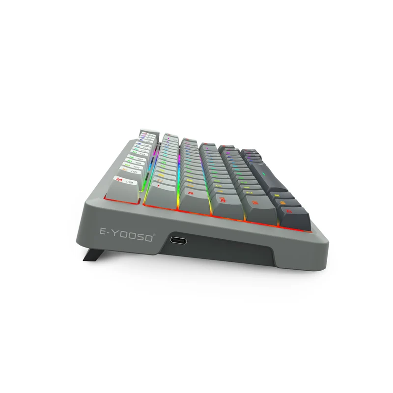E-Yooso HZ-82 RGB 82-Keys Wired Mechanical Keyboard Gradient Grey (Magnetic Switch)