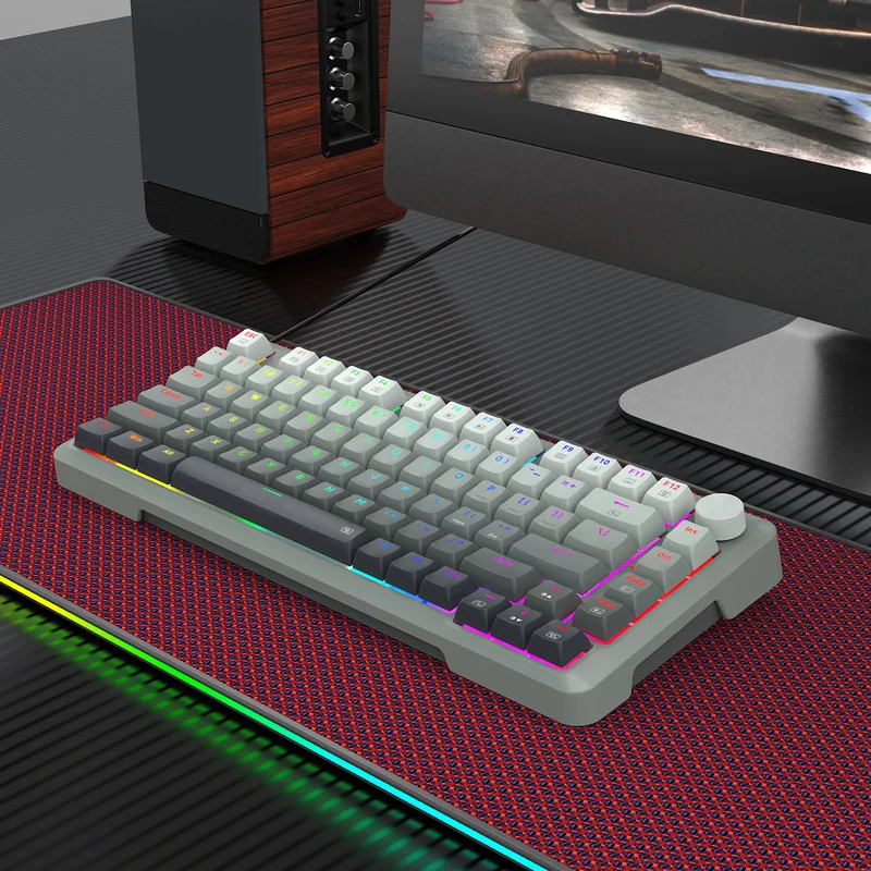 E-Yooso HZ-82 RGB 82-Keys Wired Mechanical Keyboard Gradient Grey (Magnetic Switch)