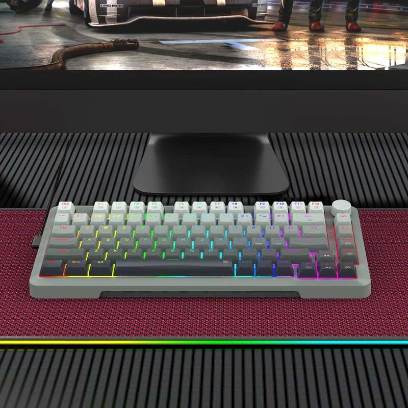 E-Yooso HZ-82 RGB 82-Keys Wired Mechanical Keyboard Gradient Grey (Magnetic Switch)