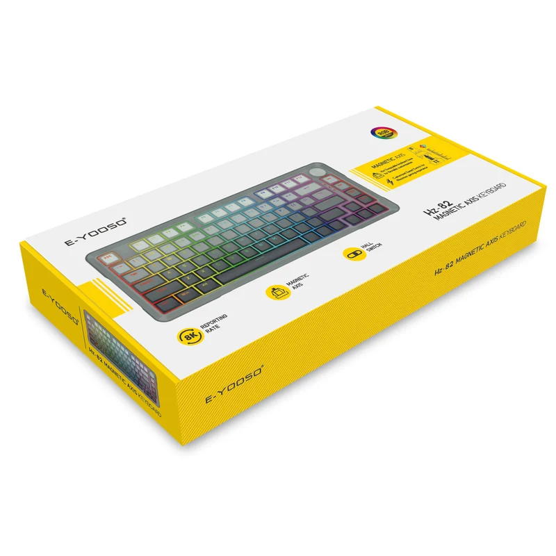 E-Yooso HZ-82 RGB 82-Keys Wired Mechanical Keyboard Gradient Grey (Magnetic Switch)