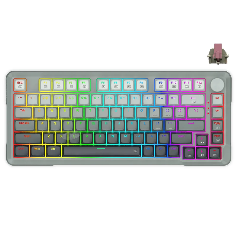 E-Yooso HZ-82 RGB 82-Keys Wired Mechanical Keyboard Gradient Grey (Magnetic Switch)